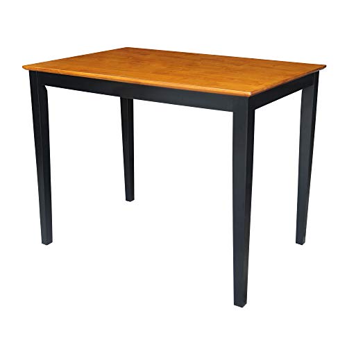 International Concepts Solid Wood Dining Table, Black/Cherry #TOP12