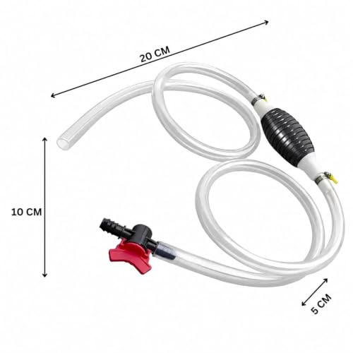 Image of Manual Fuel Transfer Pump with Hand Siphon Bulb Pipe for Petrol Diesel Water Liquid Transfer Portable Pump