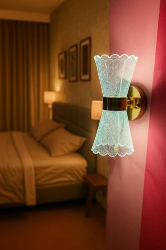 Image of Modern 12Watt Curvy LED Wall Light 3 Color Modes (Warm, Neutral, Cool White) | Indoor Wall Lamp for Bedroom, Living Room, Hallway Etc