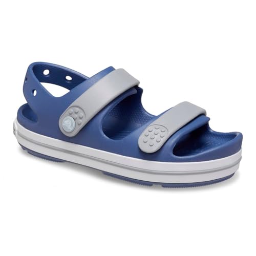 Image of Crocs Crocband Cruiser Sandal (Little Kids /Big Kids) Bijou Blue /Light Grey 12 Little Kid M