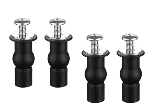 Image of MHS Hydraulic Soft Closing Toilet Seat Cover Fixing Screws | Universal Top Mount Hinges Screws & Blind Hole Nuts | SS 304 Brass Rubber Anti-Rust Fittings (2 Pair, EPDM Rubber Fitting Regular)