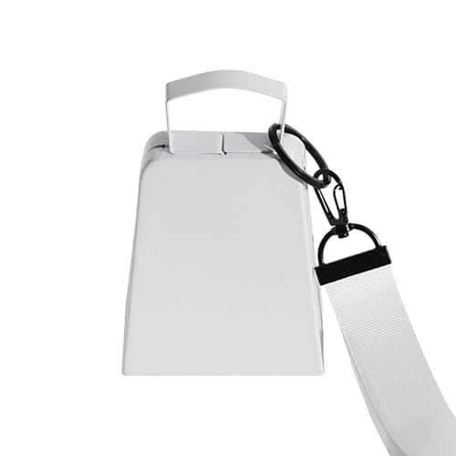 長続きする応援カウベル4インチビッグロードアンチラストコーティングスポーツゲームアクティビティセキュアなリストロープアイアンカウベルでアクセサリーを応援する