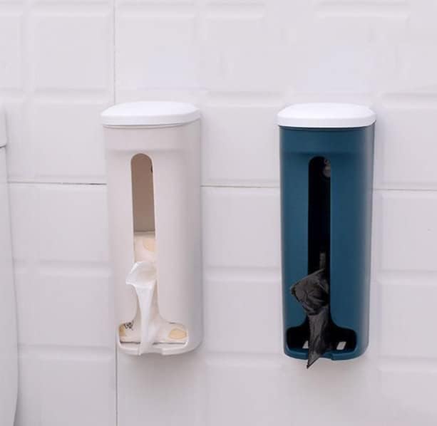 Miniatura 5 de BAOOOFU Soporte para bolsas de plástico, almacenamiento y dispensador de bolsas de plástico para bolsas de plástico, fácil montaje en pared,