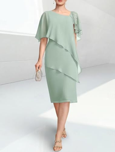 Women's Mother of The Bride Dress for Wedding Knee Length Formal Evening Dresses MD0082