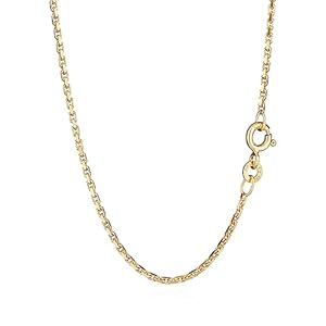 NKlaus 50cm gouden ketting 1,3mm anker ketting 333 geelgouden collier gediamanteerd collier rond 3,4g 9449