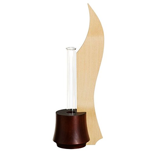 Vase à tableau en bois stable pour grands bouquets érable et acajou 25cm