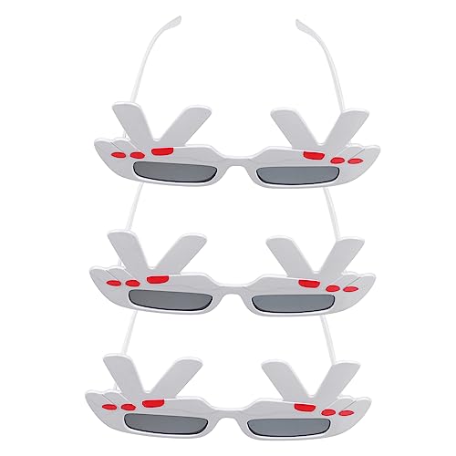 PRETYZOOM Halloween Eyeglasses 3pcs Party Glasses Photo Props Costume Sunglasses Light up Decorative