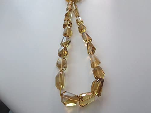 Quartz bière naturel perles pépites facettées 13X9 25X17mm pour fil bijoux minéraux