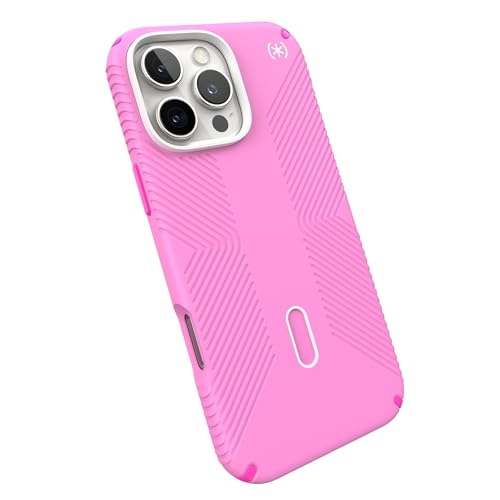 Image of Speck Presidio 2 Grip iPhone 16 Pro Max Case - Slim Phone Case (True Pink /Shocking Pink)