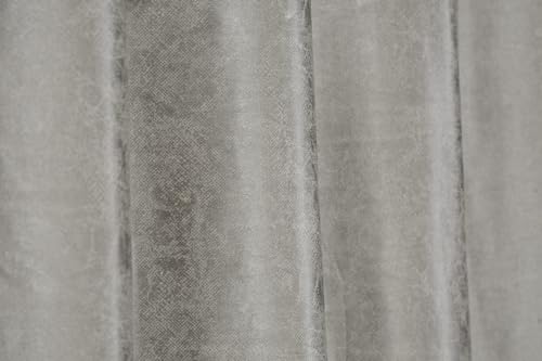 Image of Window Curtains Check Design for Drawing Room /Living Room /Hall Room Parde for Door, Grey Color 5 Feet 3 Pcs Set Curtains