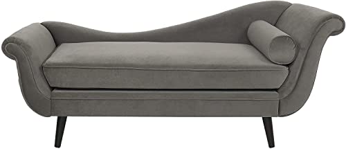 Image of Lazy Couch and Reclining Sofa /Recliner Chaise Longue /Fabric recliners /for Bedroom /Living Room /Office Reception Recliner Lounge Sofa and Armchair (Dark Gray)