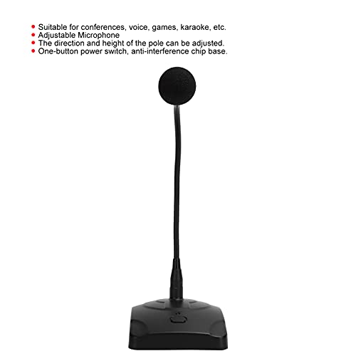 Dilwe Desktop Microphone With Mute Button, Gooseneck Conference Microphone With 5M Xlr Cable, Noise Canceling Gooseneck Stereo Microphone For Meetings, Voice, Games #TOP2
