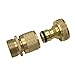 Zkenyao-Brass Connector Garden Hose Quick Connect Brass Quick Connector Fitting 3/4 Inch Accessories, Simple to Install (Color : US 632)