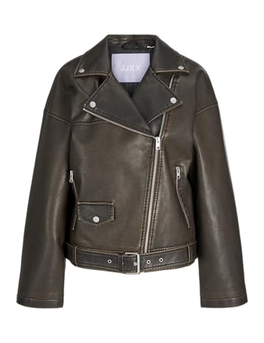 Veste en cuir JACK & JONES JXFRIDA coupe ajustée blouson coupe-vent homme