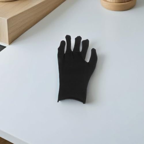 Guantes de trabajo de algodón negro resistentes para protección laboral 4