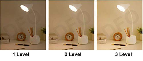 Image of Akari AK - 7004B Rechargeable Study /Reading Table LAMP / 1 PC Desk LAMP (AK-7004B (White))