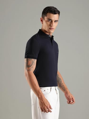 Image of Solid Regular fit Cotton Polo t-Shirt