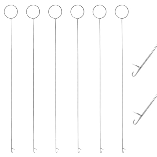 6 Pcs Loop Turner Wendenadel Ködernadel Metall Schlaufenwender Nähwerkzeug Kordelzugeinfädler Knüpfhaken Häkelwerkzeug Mit Latch Nähwerkzeuge Einfädler Gehäkelter Nadel für Gürtel Stoffschlauchbänder