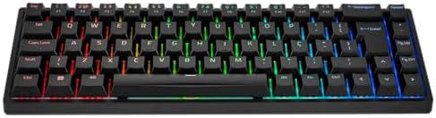 Teclado Wireless Mecânico ABNT2 Akko 3068B Preto Switch Akko Pink