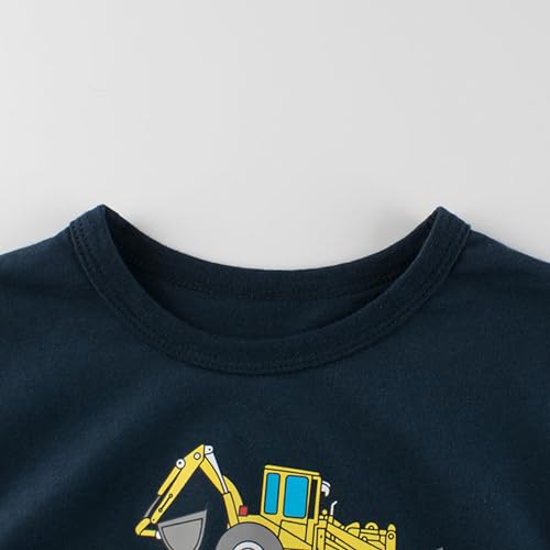 Image of Toddler Boy Clothes Cartoon Cotton Summer Short Sleeve T-Shirt and Shorts Kids Outfit Set 2-7 Year