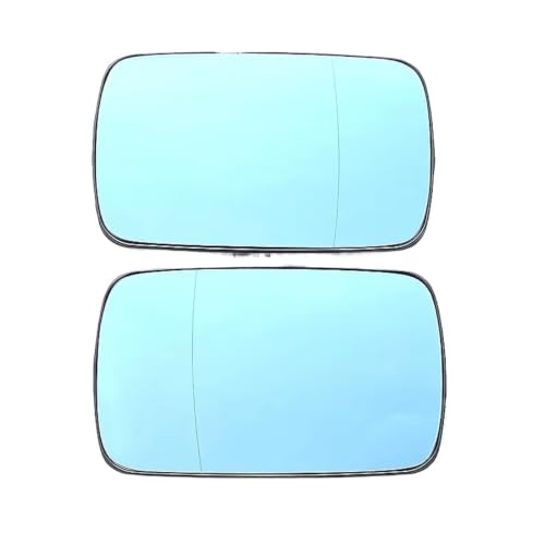 Verre de rétroviseur bleu pour BMW E39 avec système chauffé grand angle