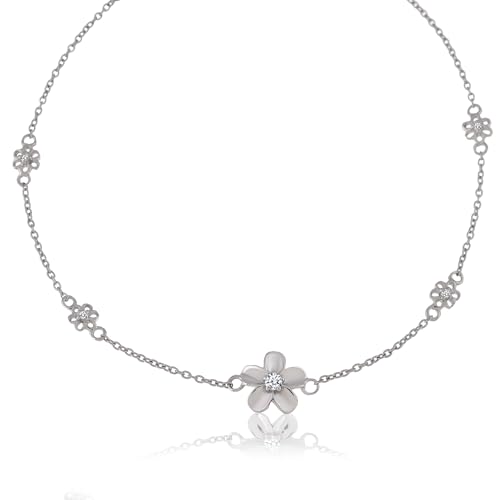 Image of ROOVI 925 Silver Anklet (2 Pieces) I Gifts for Girlfriend, Gifts for Women & Girls| With Certificate of Authenticity and 925 Stamp
