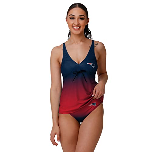 FOCO New England Patriots NFL Womens Gametime Gradient Tankini