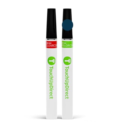TouchUpDirect Car Paint Touch Up Brush Kit – Compatible with BMW P9M/305/533 Petrol Mica Metallic Exact Match Auto Paint Kit with Car Color and Clearcoat, for Repainting or Scratch Repair, Essential Kit