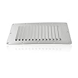 MARINE CITY 304 Grade Stainless Steel Rectangle Stamped Louvered Vent 5 x 9 Inches for Marines – Yachts – Ships – Kayaks (Pack of 1)
