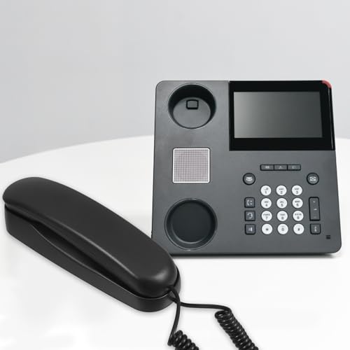 Teléfono Fijo de Pared Beavorty Negro con Auricular miniatura 7