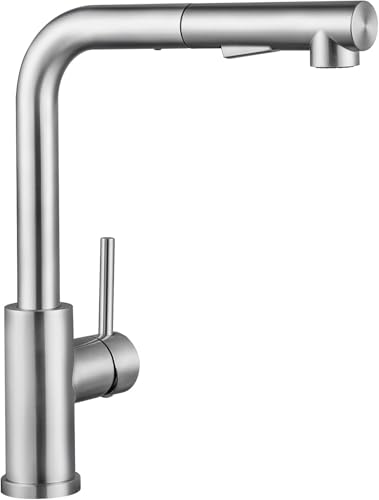 Wasserhahn Küche Ausziehbar mit 360 Flexibler Hochdruck Schwenkbar Biegsamer Küchenarmatur Wasserhahn für die Küche Kitchen Faucet Edelstahl