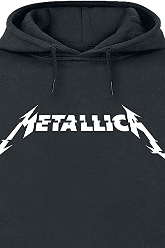 Générique Metallica Glitch Logo Homme Sweat-Shirt à Capuche Noir Regular/Coupe Standard - Les Beatles, Paul McCartney, John Lennon, RIngo Starr, George Harrison Générique Metallica Glitch Logo Homme Sweat-Shirt à Capuche Noir Regular/Coupe Standard – Image 3