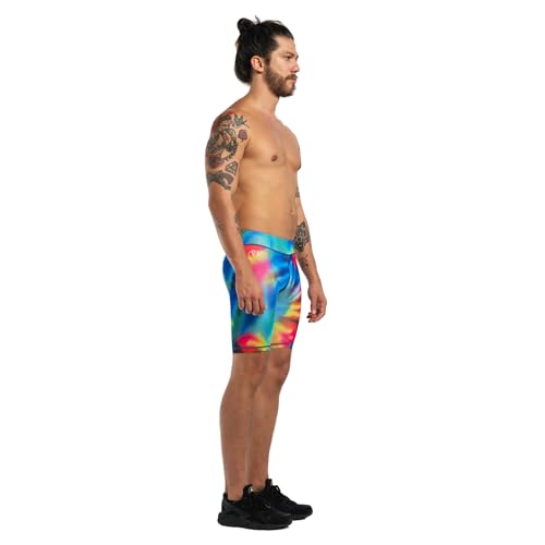 Kapow Meggings Men's Recycled Performance Compression Shorts with Pockets (Atomic, Medium)2