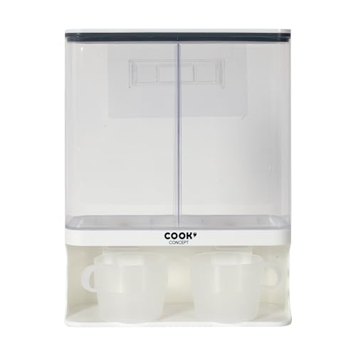 Distributeur 2 compartiments 3L de table : récipients hermétiques pour aliments secs - 2