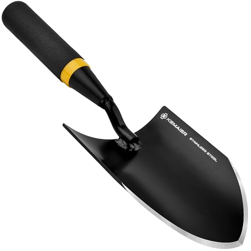 Kemaier Heavy Duty Stainless Steel Garden Trowel and Shovel, Easy Digging and Weeding, Durable...