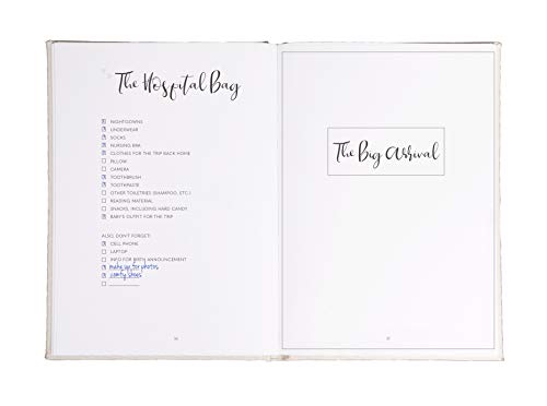 Pearhead My Little Bump Pregnancy Journal, Guided Keepsake Prompted Memory Book, Gender-Neutral Gift for New and Expecting Moms, Ultrasound Baby Scrapbook, Ivory Linen