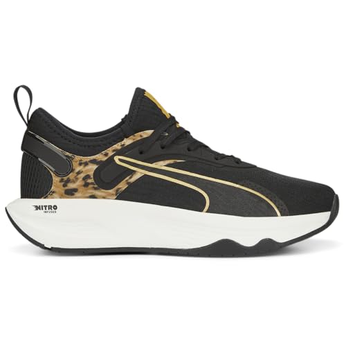 PUMA Womens Pwr Xx Nitro Safari Glam Running Sneakers Shoes - Black - Size 7 M