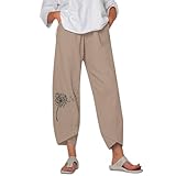 Entretien facile et durable：Lavable en machine à froid, ce pantalon lin conserve sa forme et sa couleur après plusieurs lavages. Évitez le repassage à haute température pour préserver la texture naturelle du tissu.