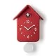 Kuckucksuhr Guzzini QQ mit Pendel in Rot, 24,8 x 12 x 39 cm