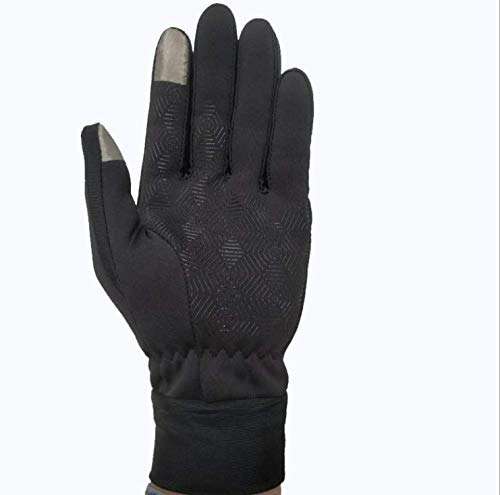 Xjxj Autumn And Winter Warmth Reflective Printed Electronic Touch Screen Outdoor Cycling Sports Fitness Work Anti-Slip Gloves(Left And Right Gloves) Fingerless Work Gloves (Size : M) #TOP3