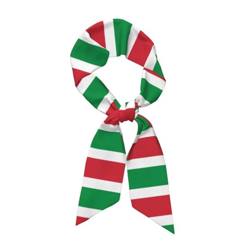 Italian flag Long strip ladies silk scarf, chic tie hair scarf headband hat decoration 46.9 * 3.1 inch lightweight scarf