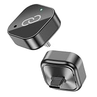 USB-C Wireless CarPlay & Android Auto Adapter, Plug-in Dongle Converts Factory Wired CarPlay/Android Auto to Wireless (Gloss Black, USB-C)