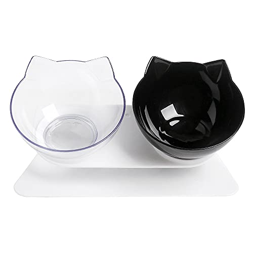 Futternapf Katze Erhöht,Katzenfutter 15 ° Kippbare katzennäpfe Doppelter Futternäpfe Katzenfutter Katzenfutterschale Futternapf für Katze Welpe Futter und Wasser - Image 7