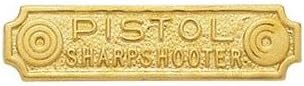 Hero's Pride Pistol Proficiency - Two Bulls Eyes - Pistol Sharpshooter - Gold