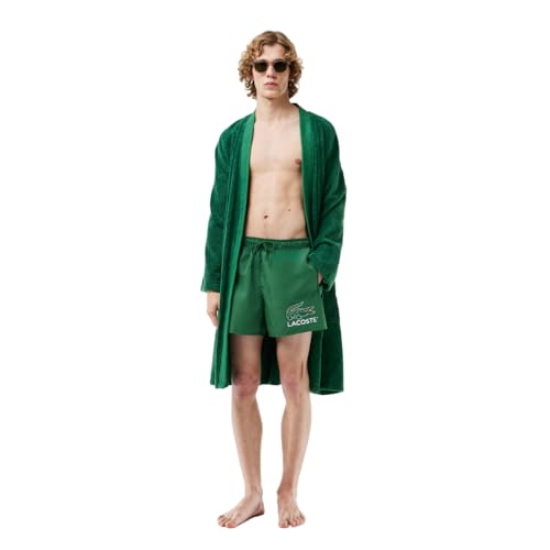 Image of Lacoste Men's Croc Print Swim Trunks