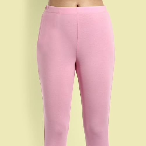 Image of ONE SKY Women Ankle Length Leggings | Premium Cotton Modal Spandex Blend | High Waist Stretchable & Bio-Washed Fabric | Colour-Lock | Ethnic Leggings for Women