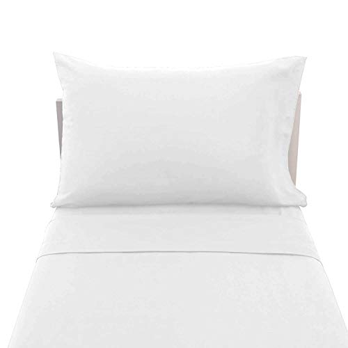 Plain Printed Linen 3-Piece Toddler Sheet Set, 100% Cotton Fitted Sheet, Flat Sheet And Envelope Pillowcase, Toddler Bed Set,Crib Sheets Set,Mini Crib Sheets (White Solid) #TOP2