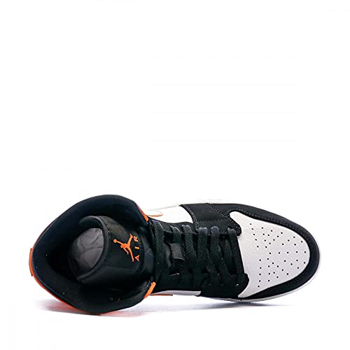 Nike Men's Air Jordan 1 Mid Shattered Backboard, Black/White/Starfish, 104