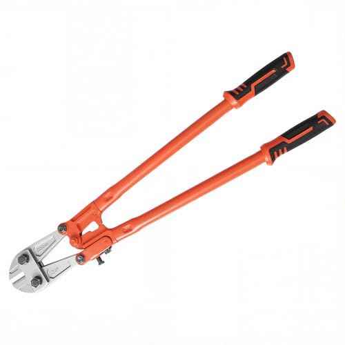 24 Inch Bolt Cutter Heavy Duty T8 Forged Steel Blades Wire Cutters Non-Slip Rubber-Coated Handles Effortless Cutting for Chains Steel Wires Rivets Fences Perfect for Construction & DIY Projects
