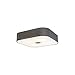 Price comparison product image QAZQA Modern Square Ceiling Lamp/Ceiling Flush Light 50cm Grey - Drum Deluxe Jute Glass/Fabric Square E27 Max. 4 x 40 Watt / 4-Way/Indoor Lighting/Lights/Lamps/Living Room/Kitchen